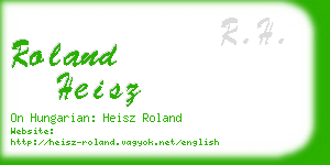 roland heisz business card